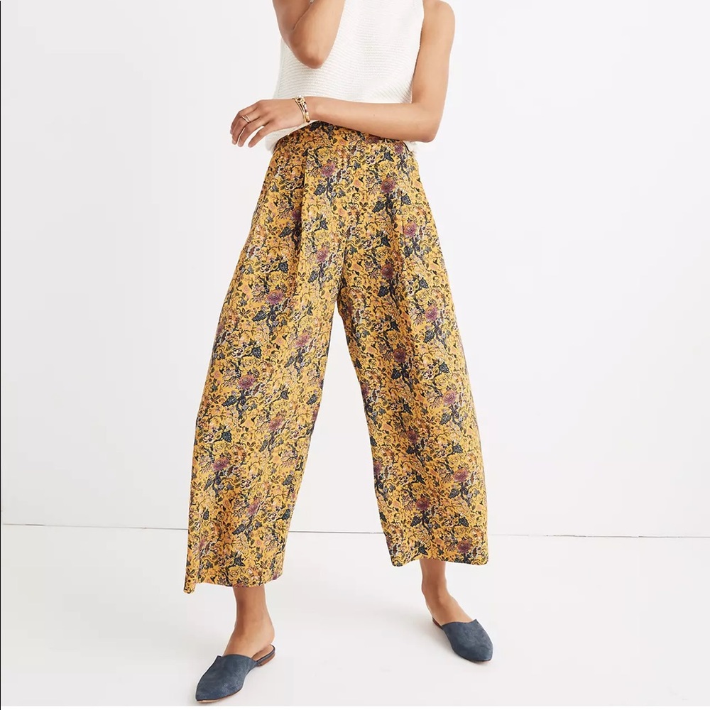 Madewell x Karen Walker Silk Floral Potter pants